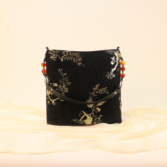 Magpie & Floral Tote Bag