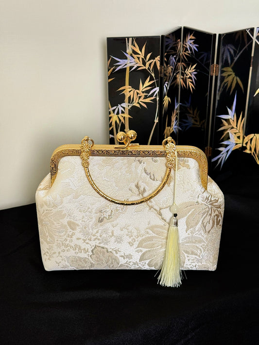 Gilded Intertwined Branch Jacquard Handbag
