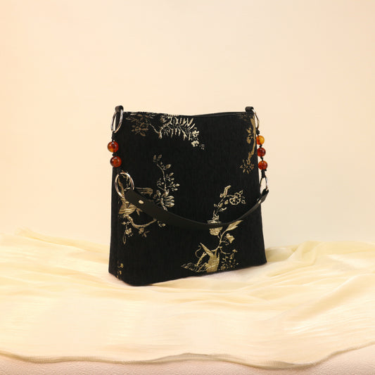 Magpie & Floral Tote Bag