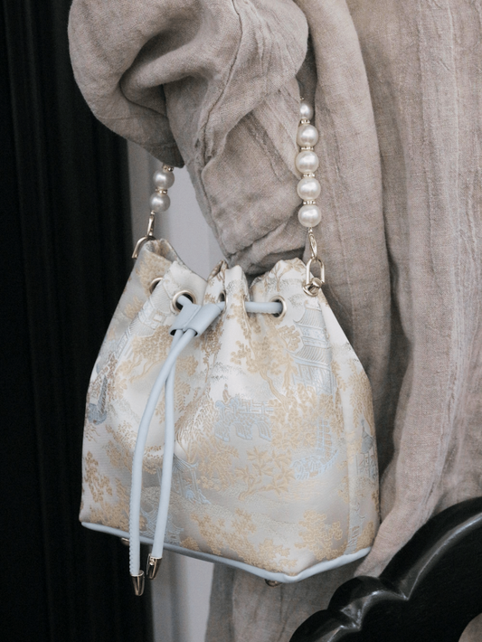 Gilded Embroidery Bucket Bag